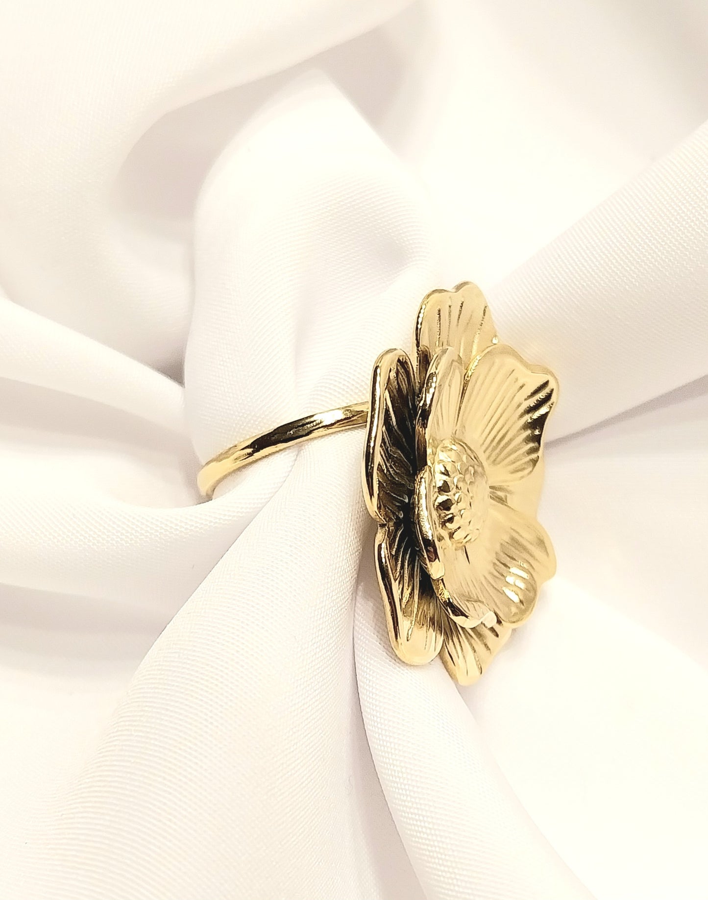 Bague dorée Gardénia