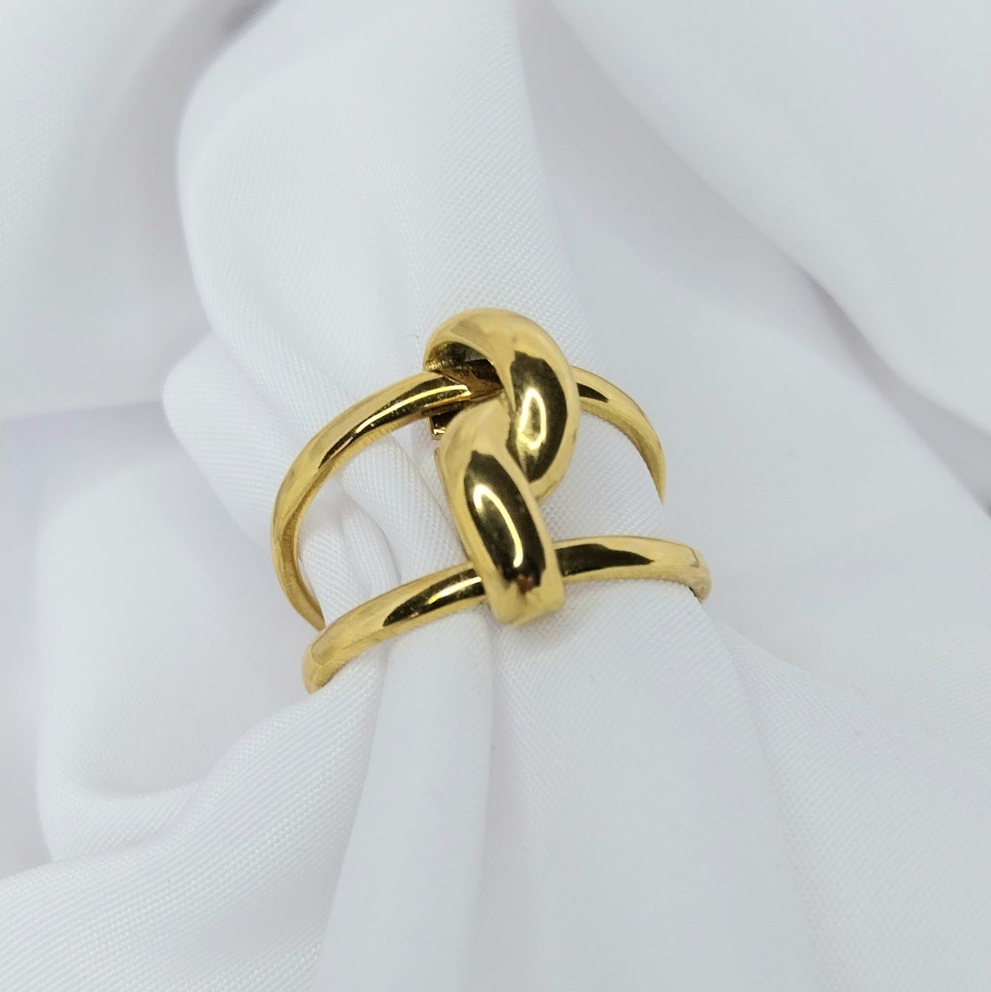 Bague dorée Azalée en acier inoxydable hypoallergénique - Manoir A bijoux