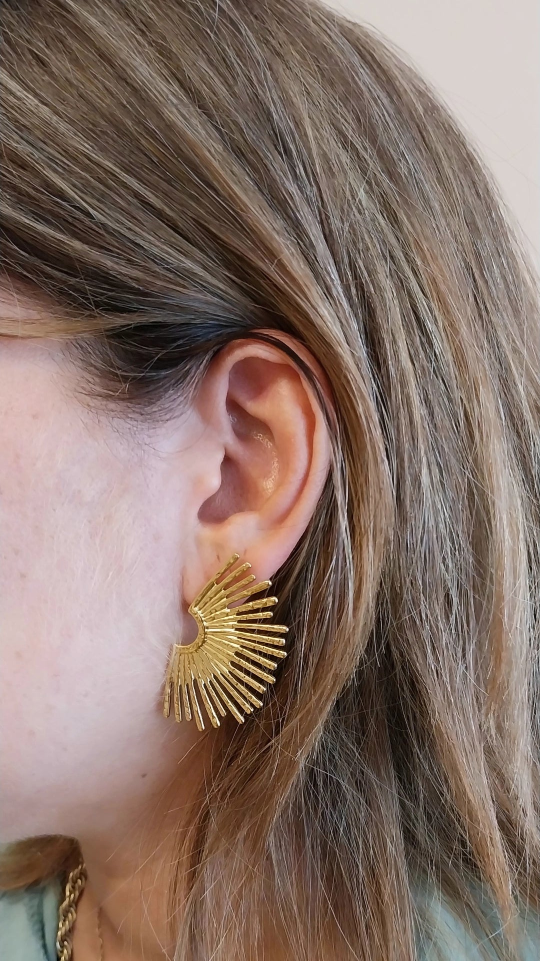 Boucles d'oreilles dorées Watsonia