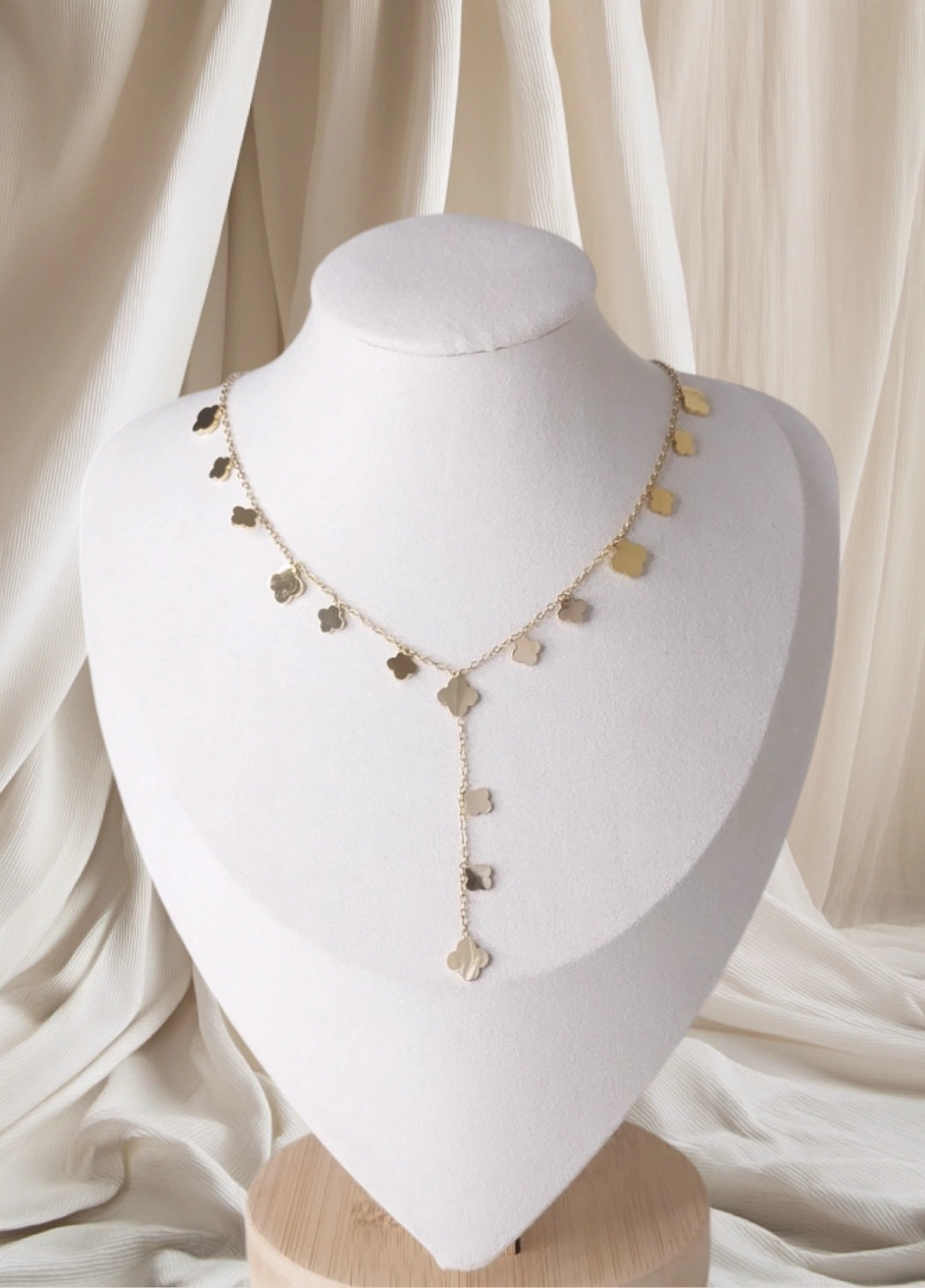 Collier doré Trèfle des prés