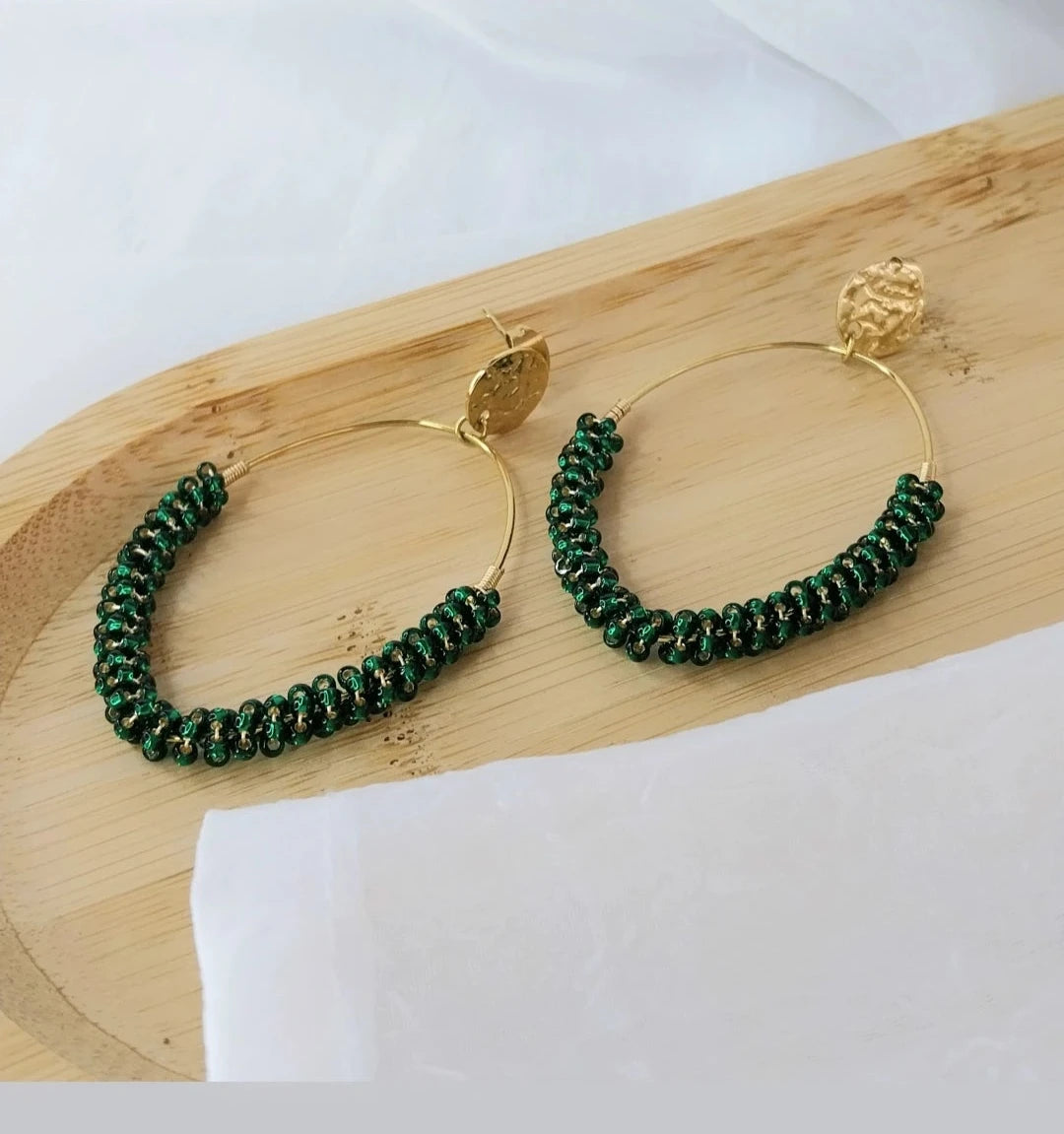 Boucles d'oreilles dorées Kerria