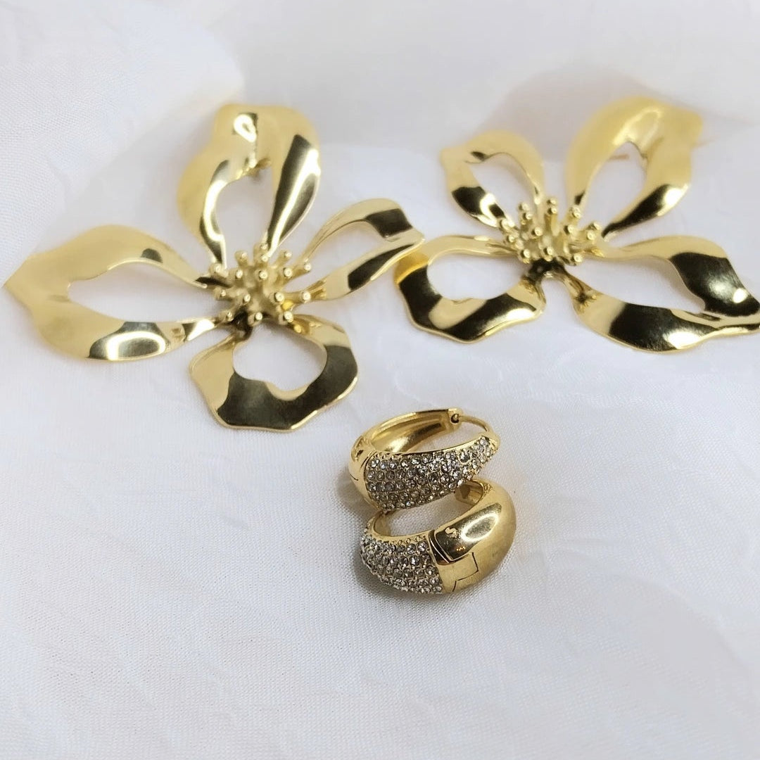 Boucles d'oreilles dorées Daphne