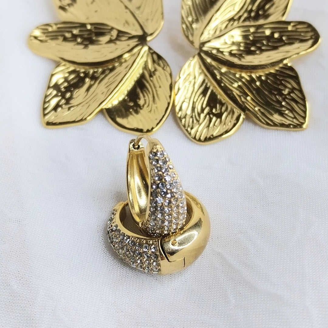 Boucles d'oreilles dorées Daphne