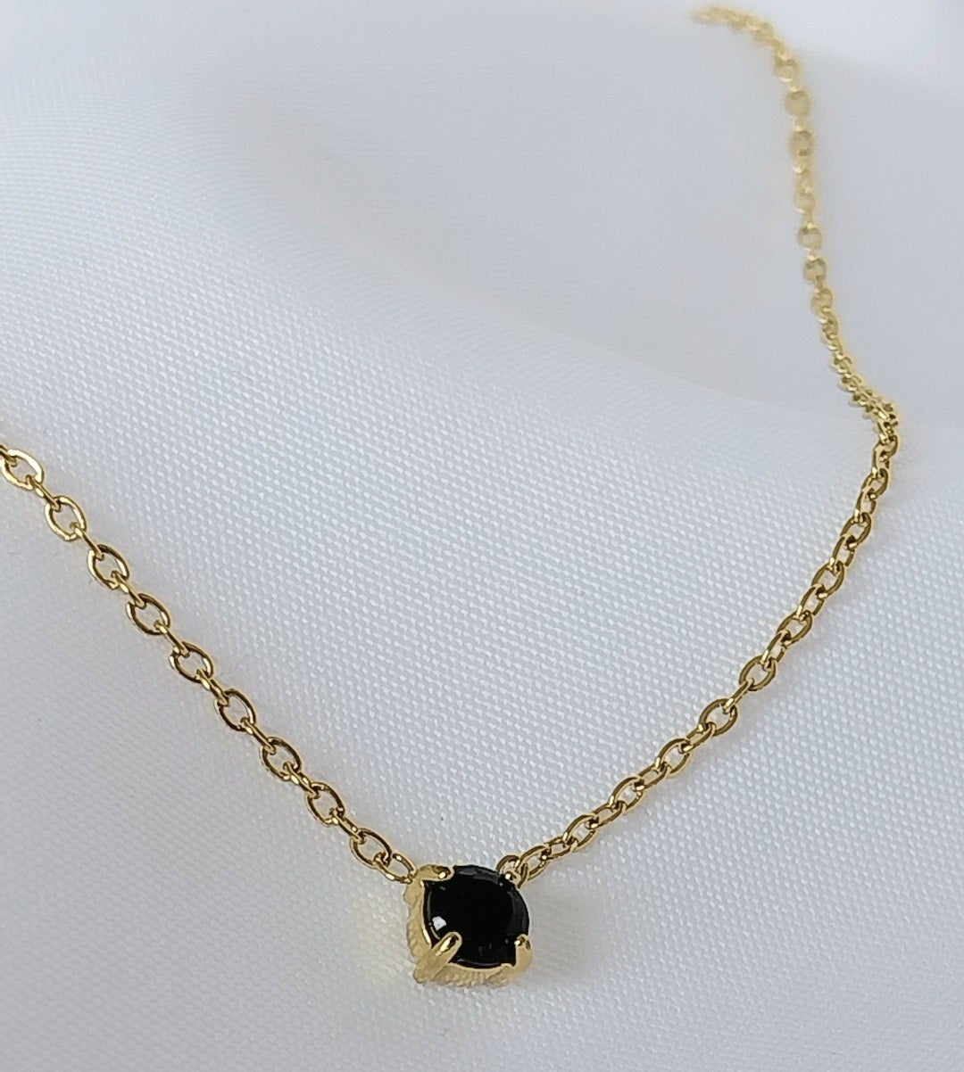 Collier doré Pétunia Black Ray