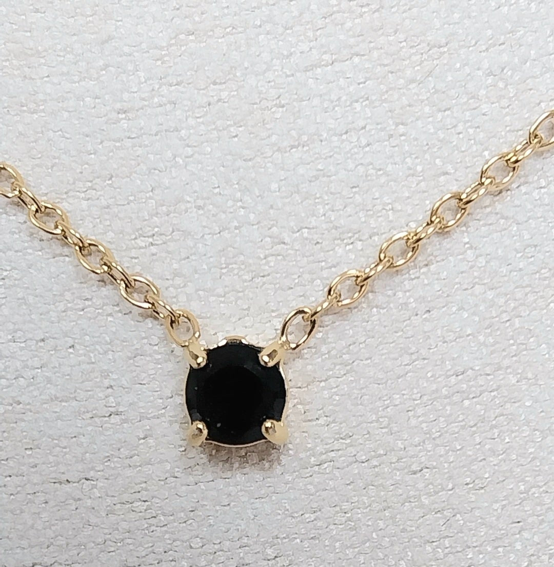 Collier doré Pétunia Black Ray