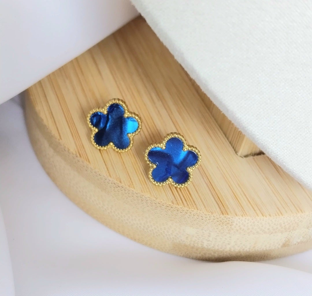 Boucles d'oreilles dorées L'Iris de Sibérie