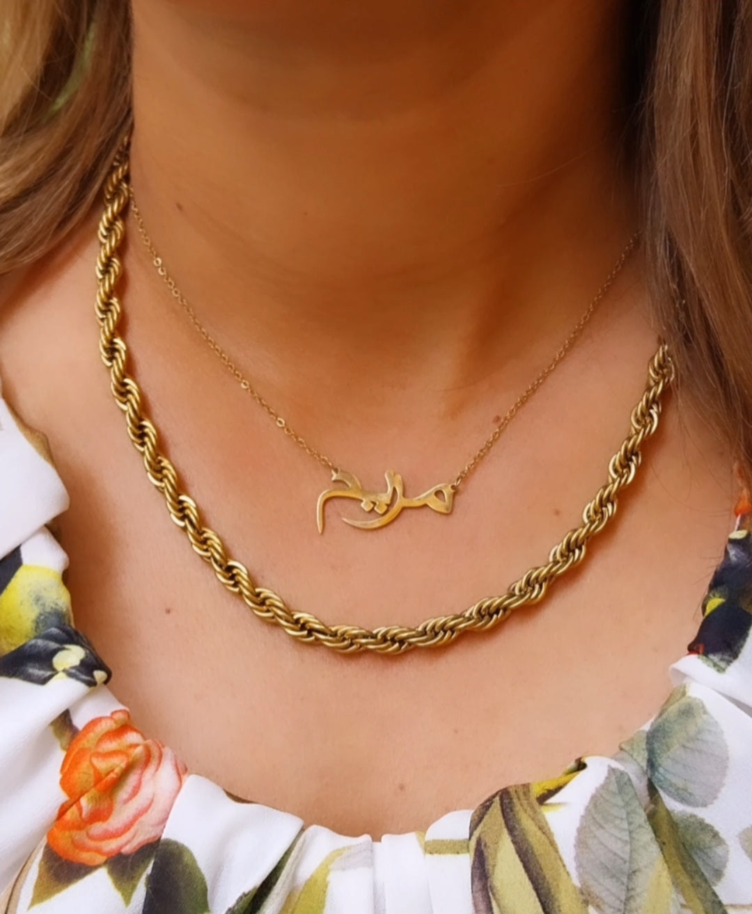 Collier doré Plumbago