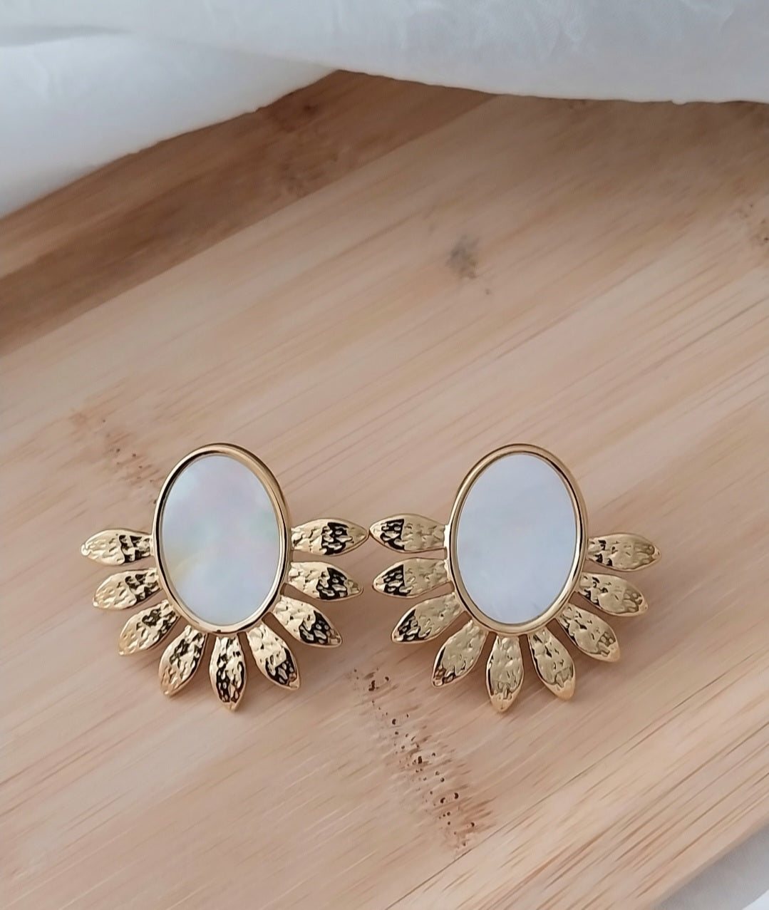 Boucles d'oreilles dorées Anthéa
