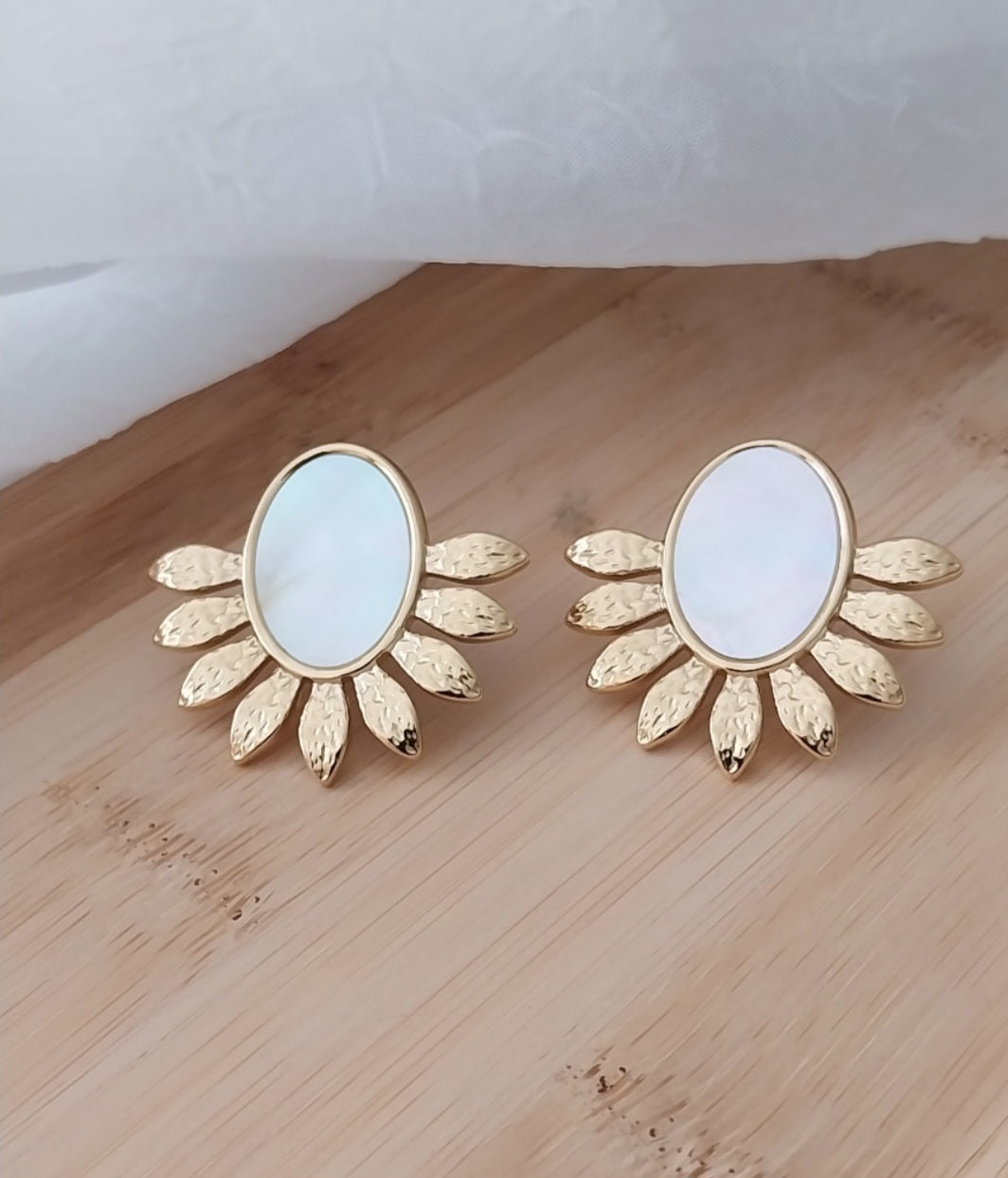 Boucles d'oreilles dorées Anthéa