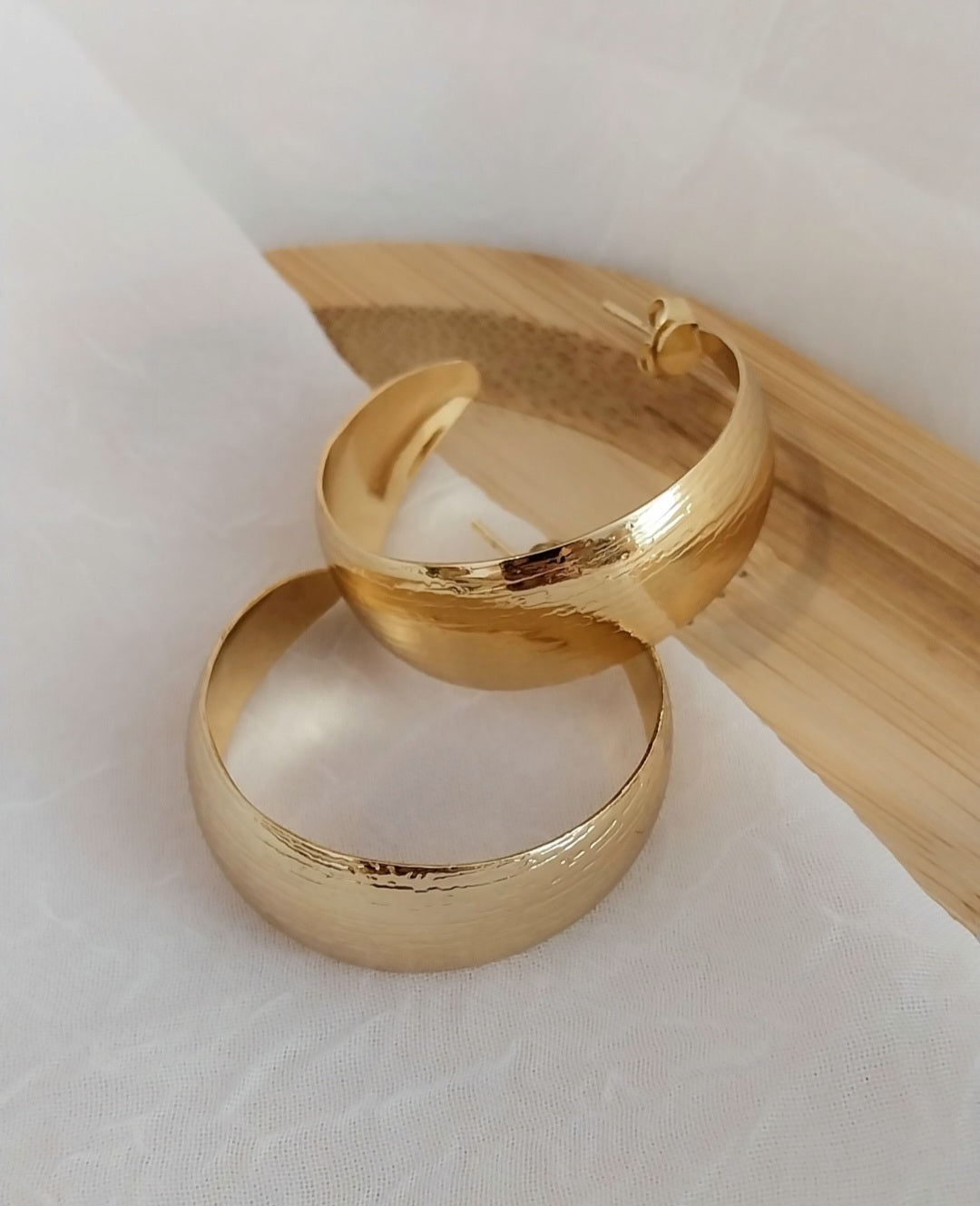 Boucles d'oreilles dorées Ursinia