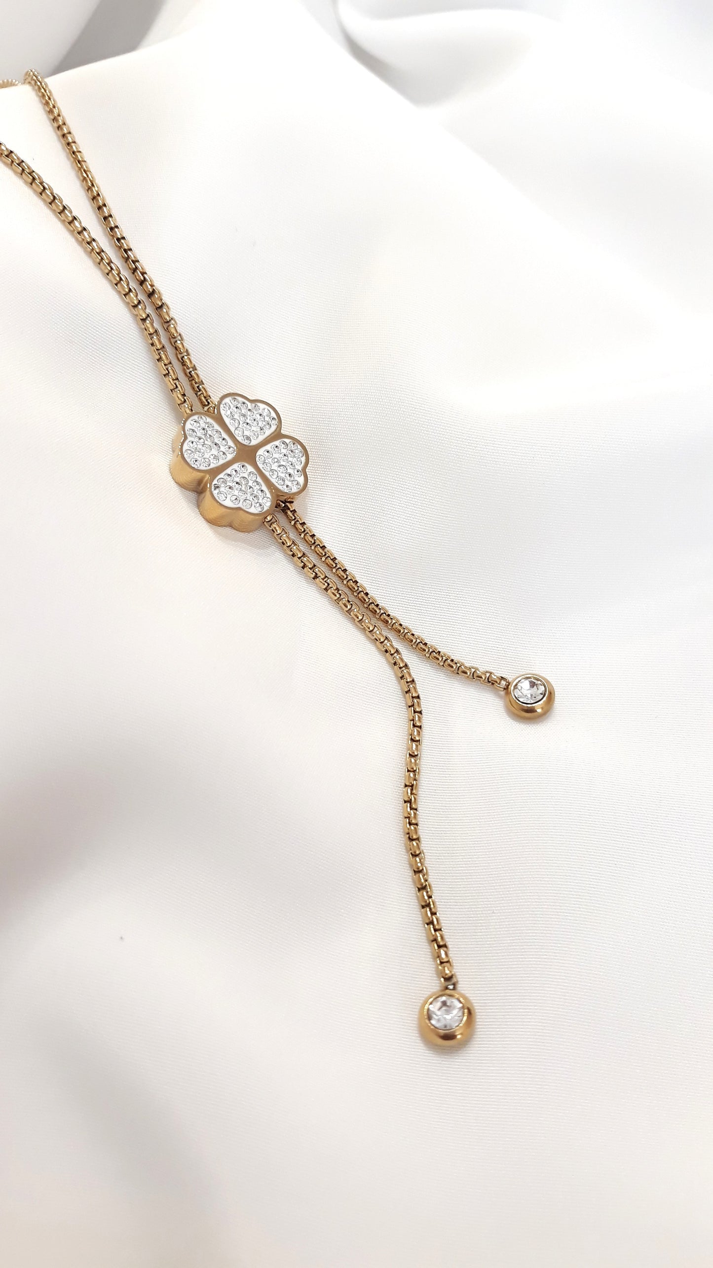 Collier doré Trèfle
