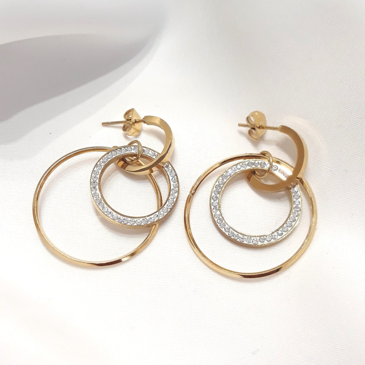 Boucles d'oreilles dorées Lonicera