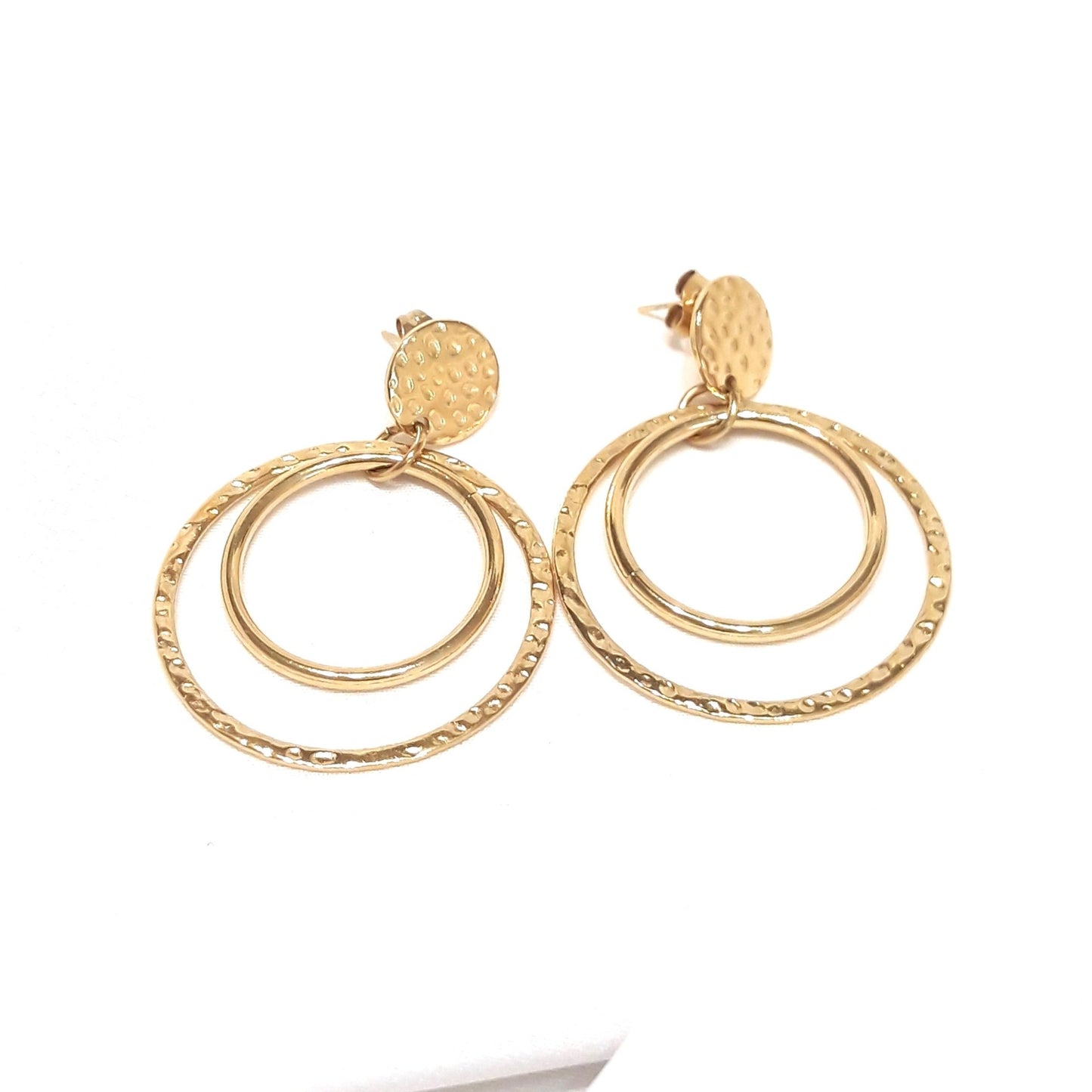 Boucles d'oreilles dorées Narcisse