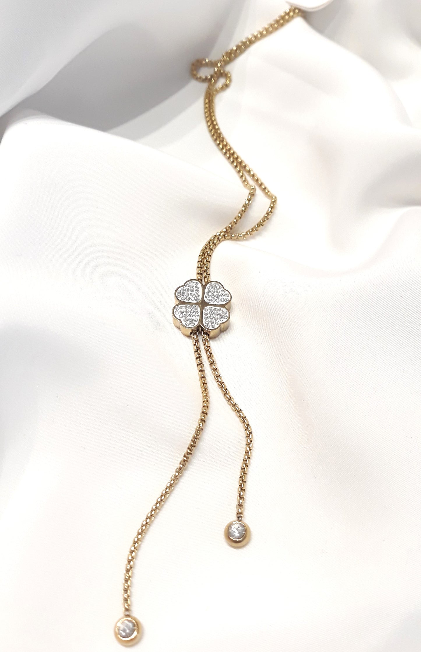 Collier doré Trèfle