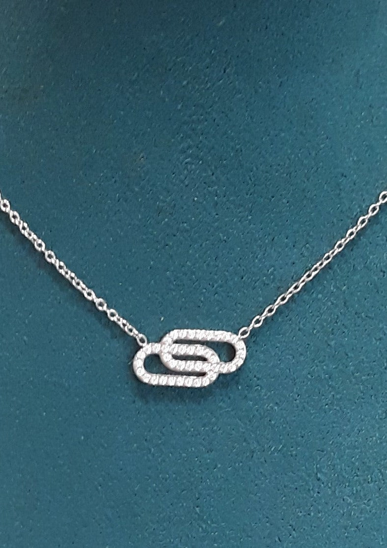Collier argenté Vipérine