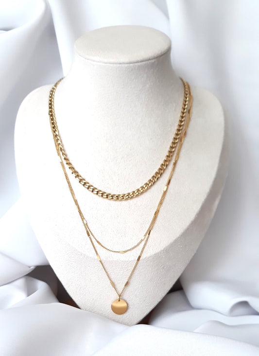 Collier doré Cosmos