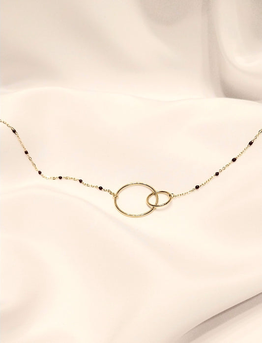 Collier doré Lin Rouge