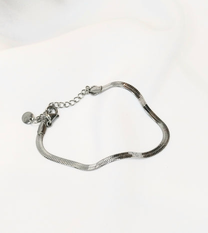 Bracelet argenté Camélia