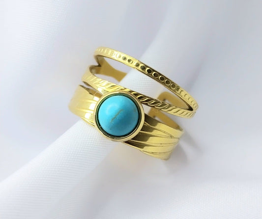 Bague Dorée Némophile