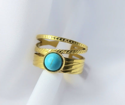 Bague Dorée Némophile