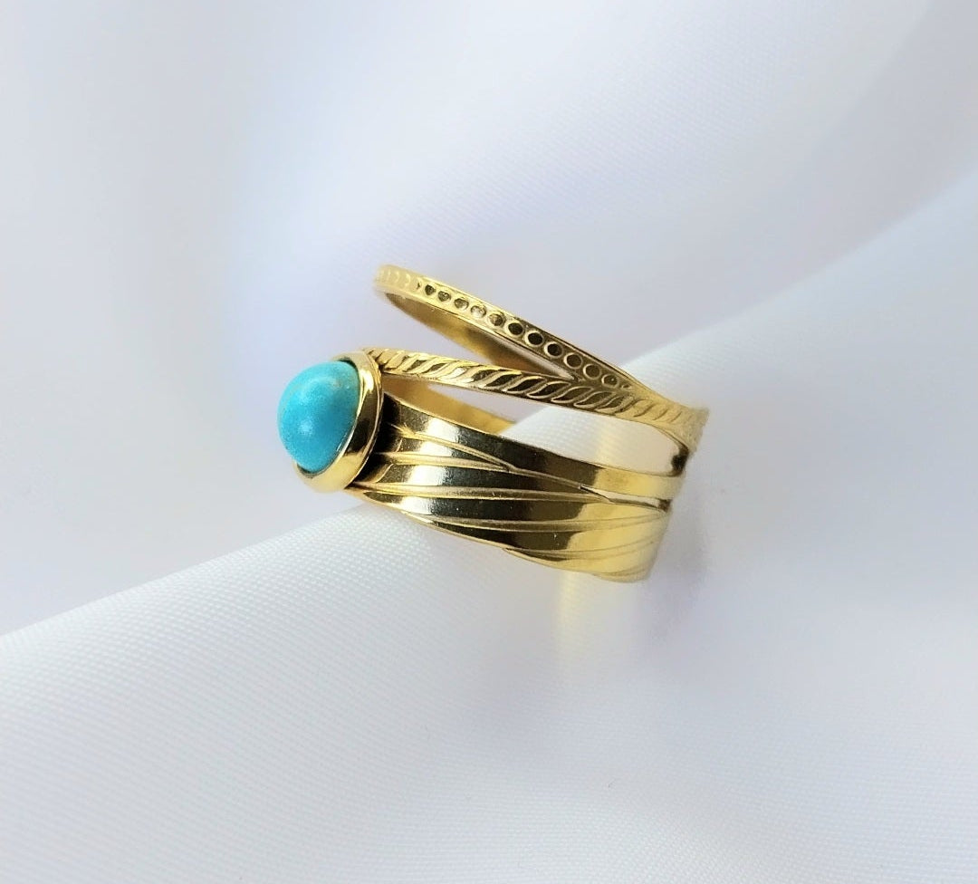 Bague Dorée Némophile