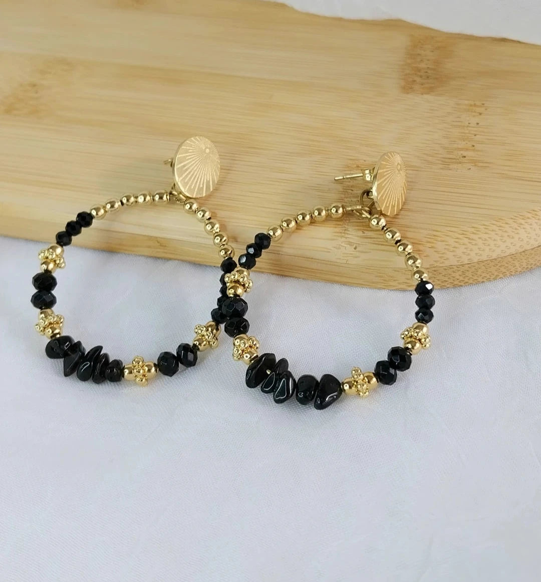 Boucles d'oreilles dorées Linaria