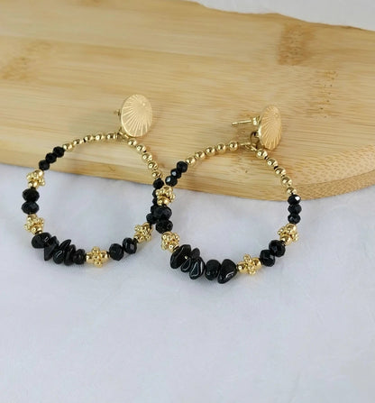 Boucles d'oreilles dorées Linaria