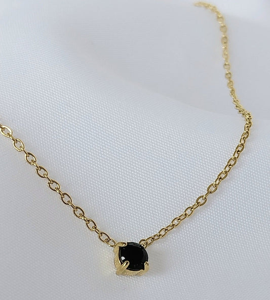 Collier doré Pétunia Black Ray