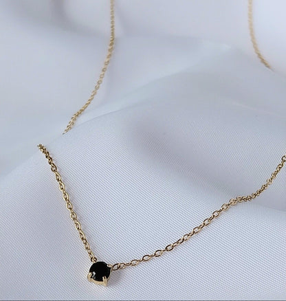 Collier doré Pétunia Black Ray