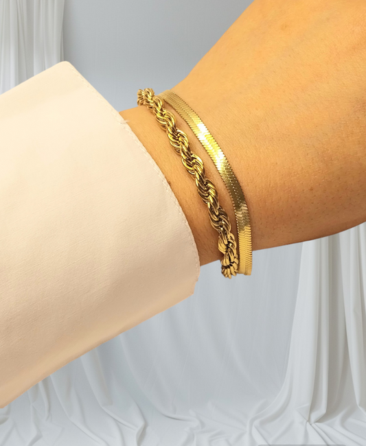Bracelet doré Camélia