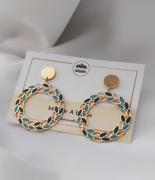 Boucles d'oreilles dorées Camassia