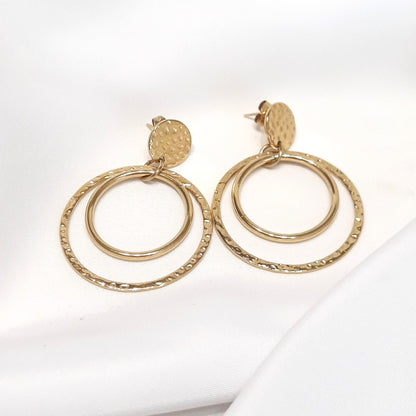 Boucles d'oreilles dorées Narcisse