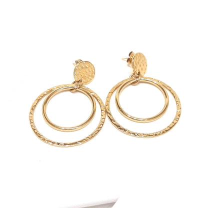 Boucles d'oreilles dorées Narcisse