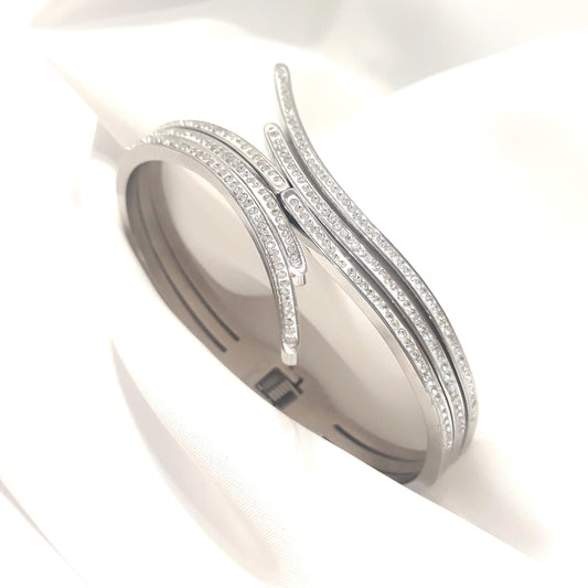 Bracelet argenté Lierre